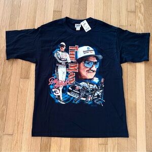 Vintage Deadstock Dale Earnhardt T Shirt Graphic Lee Sport Black Large NASCAR